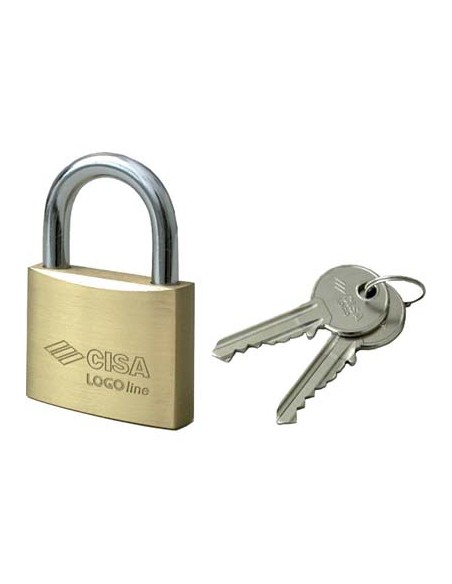 LUCCHETTO 21010 LOGO OTTONE ARCO CROMATO CHIAVI 2 MM 60