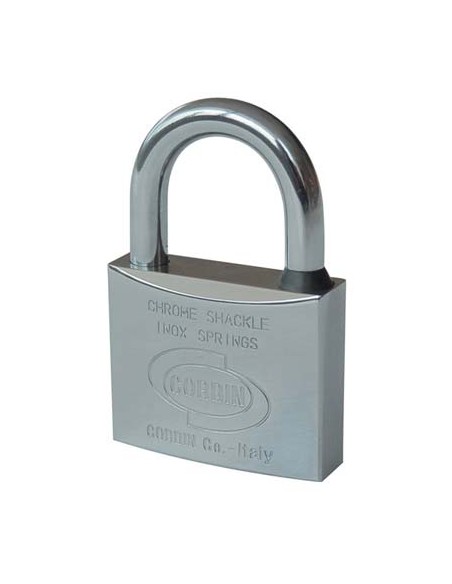 LUCCHETTO EUROMARINE CORBIN OTTONE ARCO CROMATO CHIAVI 2 MM 40