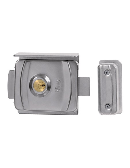 SERRATURA CANCELLO APPLICARE ELETTRICA V9083 VIRO C.TONDO FISSO+ SCR E.50 A 80 MM DX/SX