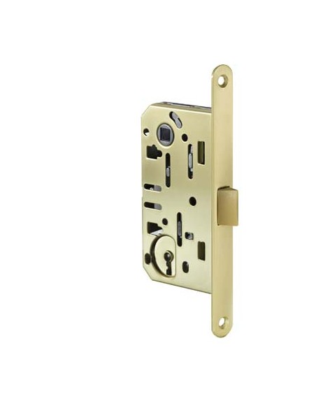 SERRATURA LEGNO INFILARE B-BITTER T60 BONAITI I.MM 90 F.MM 18 E.MM 50 B.TONDO OTTONE LUCIDO