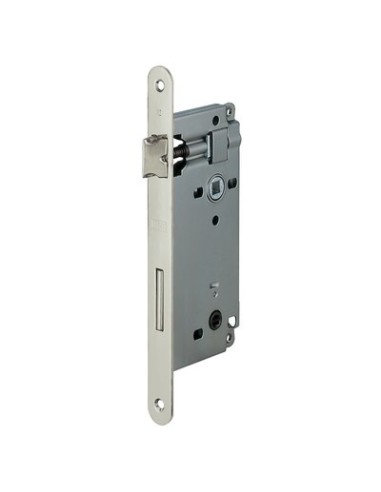 SERRATURA PATENT B.TONDO CROMO OPACO 595 AGB DOPPIO Q. I.MM 90 F.MM 22 E.MM 50