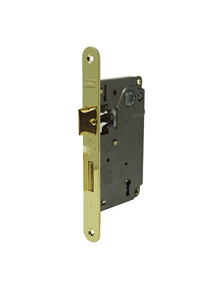 SERRATURA PATENT B.TONDO OTTONATO CENTRO AGB I.MM 90 F.MM 22 E.MM 50