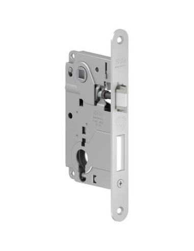 SERRATURA LEGNO INFILARE CENTRO AGB B.T CROMO OPACO MM 22 F.SAGOM M2+SCR+Q8 E.MM 50