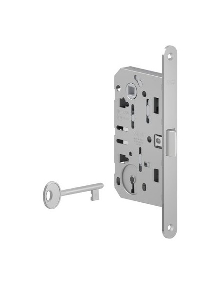 SERRATURA PATENT B.TONDO CROMO OPACO MEDIANA AGB I.MM 90 F.MM 18 E.MM 50