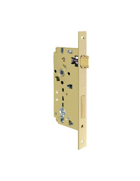 SERRATURA LEGNO INFILARE 80852 AGB B.Q OTTONATO F.MM 22 F.SAGOM M2+SCR+Q8 E.MM 35