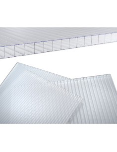 LASTRA ALVEOLARE POLICARBONATO TRASPARENTE CM 98X200 S.MM 10