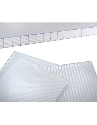 LASTRA ALVEOLARE POLICARBONATO TRASPARENTE CM 98X200 S.MM 10