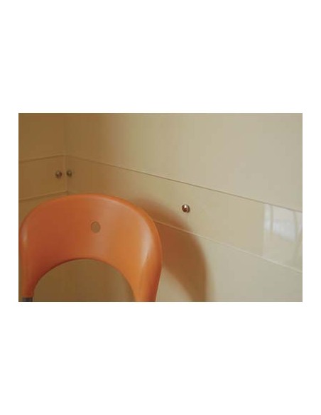 PARACOLPI BATTISEDIA VETRO SINTETICO POLISTIROLO TRASP. CM 80X12 CON FORI