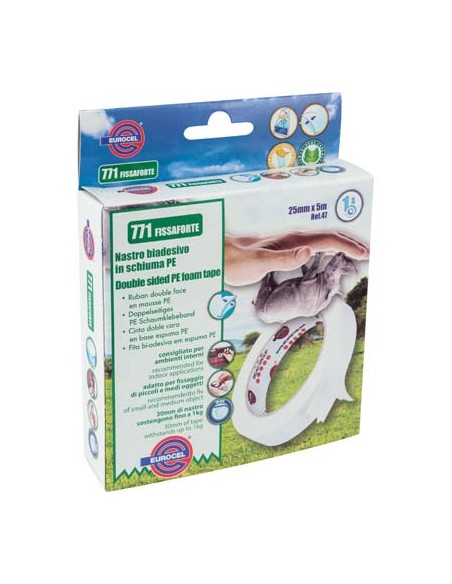 NASTRO BIADESIVO 771 FISSAFORTE EUROCEL MM 25 ML  1,5