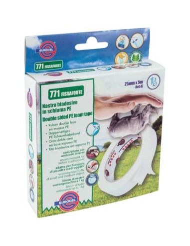 NASTRO BIADESIVO 771 FISSAFORTE EUROCEL MM 25 ML  5