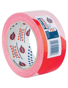 NASTRO SEGNALETICO ADESIVO 350 BR EUROCEL PVC BIANCO/ROSSO MM 50 ML 66