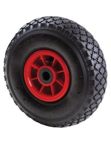 RUOTA PNEUMATICA X BRAVETTA MOZZO CENTRATO WORKIT 3.00X4" DISCO PLT MOZZO MM 75 F.MM 20 + PFU