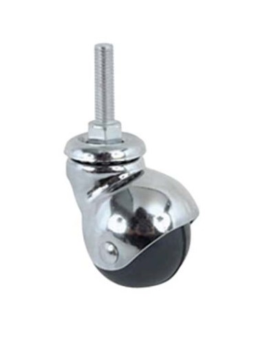 RUOTA SFERICA GIREVOLE PERNO FILETTATO 165B AVO A/ZINCR/GOMMA MM 8X30 D.MM 30