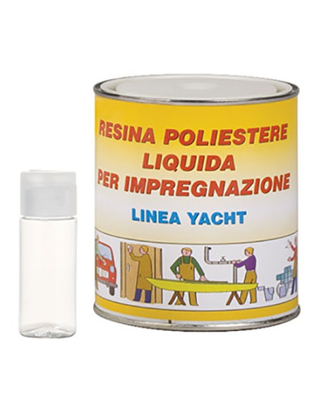 FIBRORESINA LIQUIDA + CATALIZZATORE ML 750
