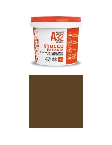 STUCCO PASTA LEGNO A32 K2 RASABEN NOCE SCURO KG 0,5
