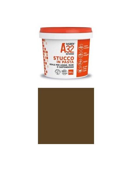 STUCCO PASTA LEGNO A32 K2 RASABEN NOCE SCURO KG 0,5