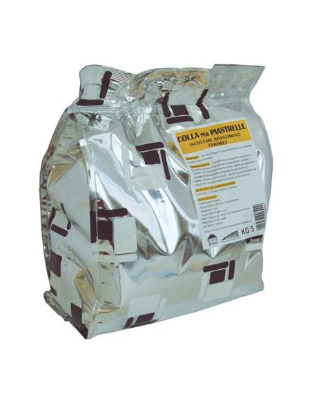 COLLANTE MAIOLICHE POLVERE BRIKO LINE BIANCO KG 5