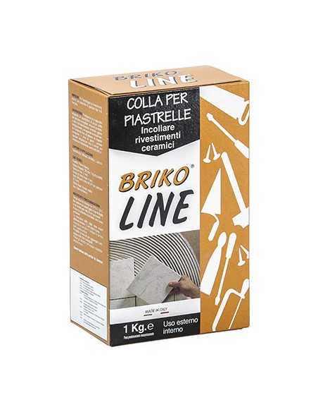 COLLANTE MAIOLICHE POLVERE BRIKO LINE GRIGIO KG 1
