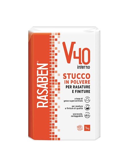STUCCO POLVERE INTERNO V40 K2 RASABEN KG  1