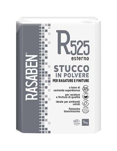 STUCCO POLVERE ESTERNO R525 K2 RASABEN KG  1