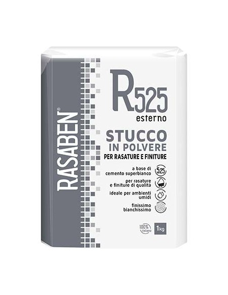 STUCCO POLVERE ESTERNO R525 K2 RASABEN KG  1