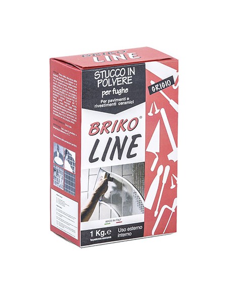 STUCCO FUGHE MAIOLICHE BRIKO LINE GRIGIO KG 1