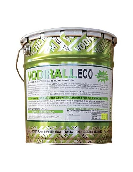 ALLUMINIO RESINOSO VODIRALL ECO VODICHEM BASE ACQUA ARGENTO LT 10