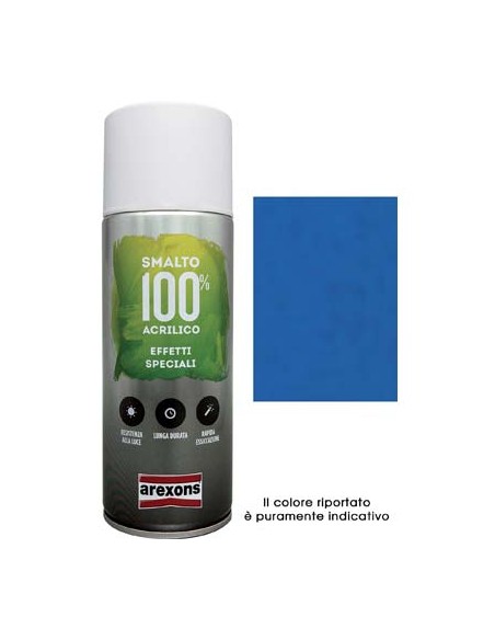SMALTO SPRAY 100% ACRILICO DIAMANTATO AREXONS BLU ML 400