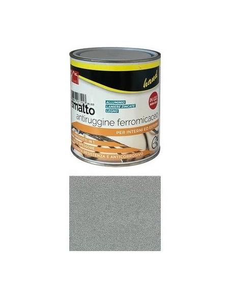 SMALTO ANTIRUGGINE FERROMICACEO HAND GRIGIO CHIARO ML 750