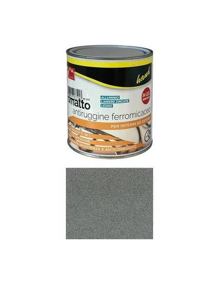 SMALTO ANTIRUGGINE FERROMICACEO HAND GRIGIO MEDIO ML 750