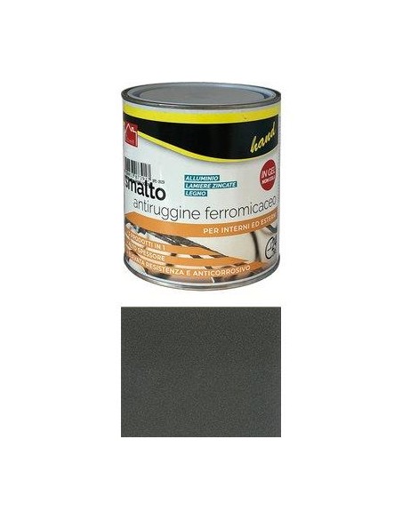 SMALTO ANTIRUGGINE FERROMICACEO HAND GRIGIO SCURO ML 750