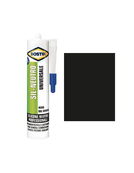SILICONE NEUTRO SIL BOSTIK NERO RAL 9005 ML 300