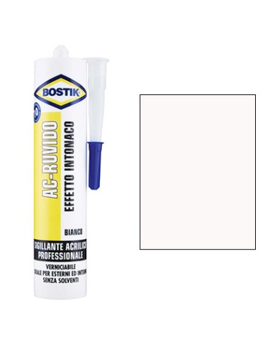 SILICONE ACRILICO EDILIZIA AC RUVIDO BOSTIK BIANCO VERNICIABILE ML 300