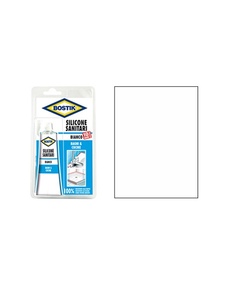 SILICONE ACETICO SANITARI IN TUBETTO BOSTIK BIANCO ML 60