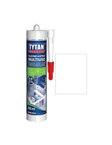 SILICONE ACETICO UNIVERSALE TYTAN BIANCO ML 280