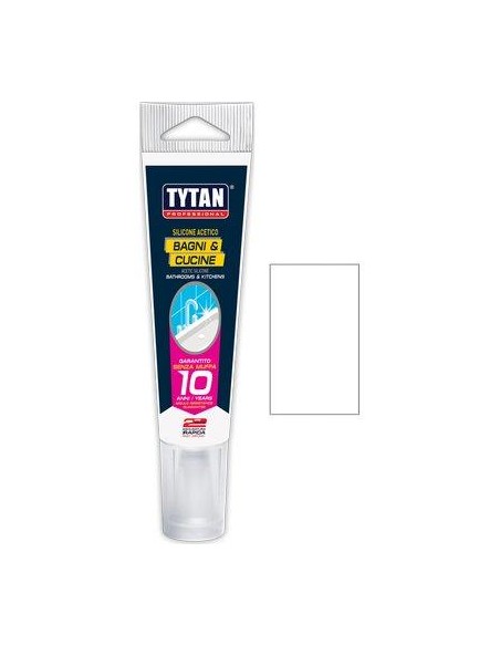 SILICONE ACETICO BAGNI E CUCINE IN TUBETTO TYTAN BIANCO RAPIDO ML  60