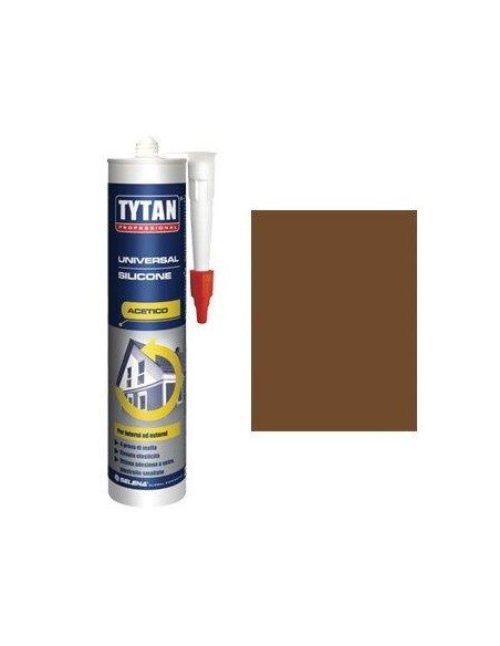 SILICONE ACETICO UNIVERSALE TYTAN MARRONE RAL 8007 ML 280