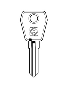 CHIAVE PIATTA L&F LF45R SILCA OTTONE NICHELATO