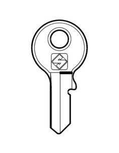 CHIAVE PIATTA VIRO VI088 SILCA OTTONE NICHELATO