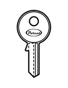 CHIAVE PIATTA POTENT K2715/20 ORIGINALE OTTONE NICHELATO