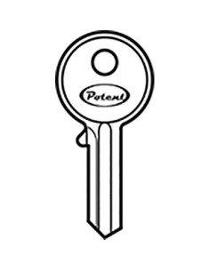 CHIAVE PIATTA POTENT K2725 ORIGINALE OTTONE NICHELATO