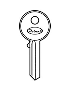 CHIAVE PIATTA POTENT K2740 ORIGINALE OTTONE NICHELATO