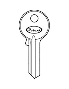 CHIAVE PIATTA POTENT K2750/60 ORIGINALE OTTONE NICHELATO