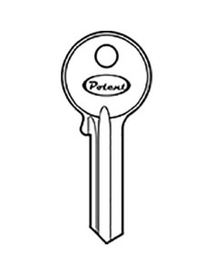 CHIAVE PIATTA POTENT K2765 ORIGINALE OTTONE NICHELATO