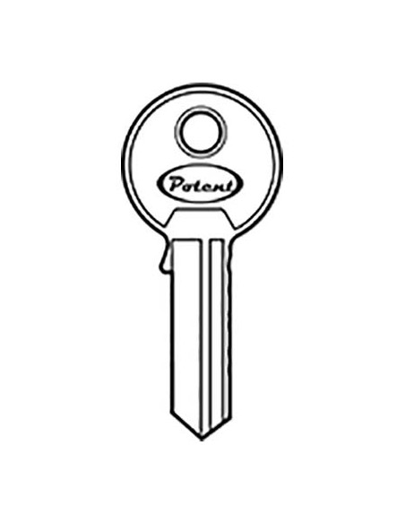 CHIAVE PIATTA POTENT C1650 ORIGINALE OTTONE NICHELATO