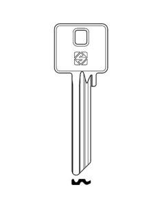 CHIAVE PIATTA VIRO VI38 SILCA OTTONE NICHELATO