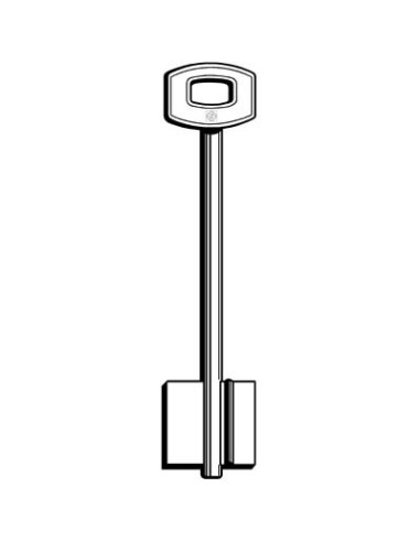 CHIAVE DOPPIA MAPPA SECUREMME EM SILCA OTTONE NICHELATO