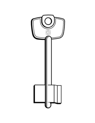 CHIAVE DOPPIA MAPPA CERUTTI CNC SILCA OTTONE NICHELATO