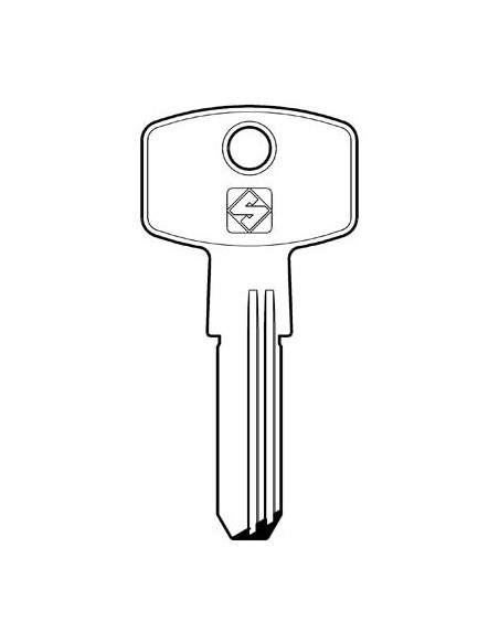 CHIAVE PUNZONATA ELCA TESA EC5 SILCA OTTONE NICHELATO