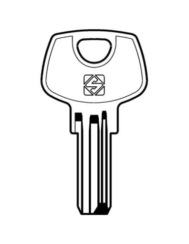 CHIAVE PUNZONATA DOM DM128 SILCA OTTONE NICHELATO